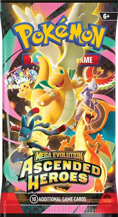 Pokémon TCG: Mega Evolution-Ascended Heroes Booster Bundle (6 Packs)