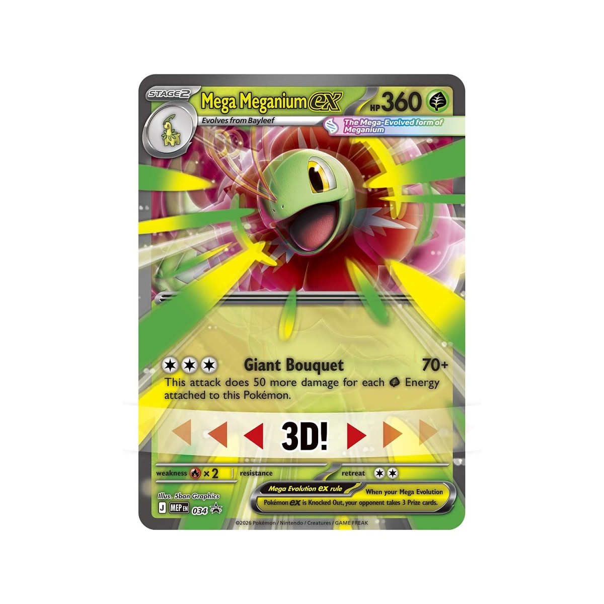 Pokemon TCG Mega Evolution Ascended Heroes Mega Meganium ex