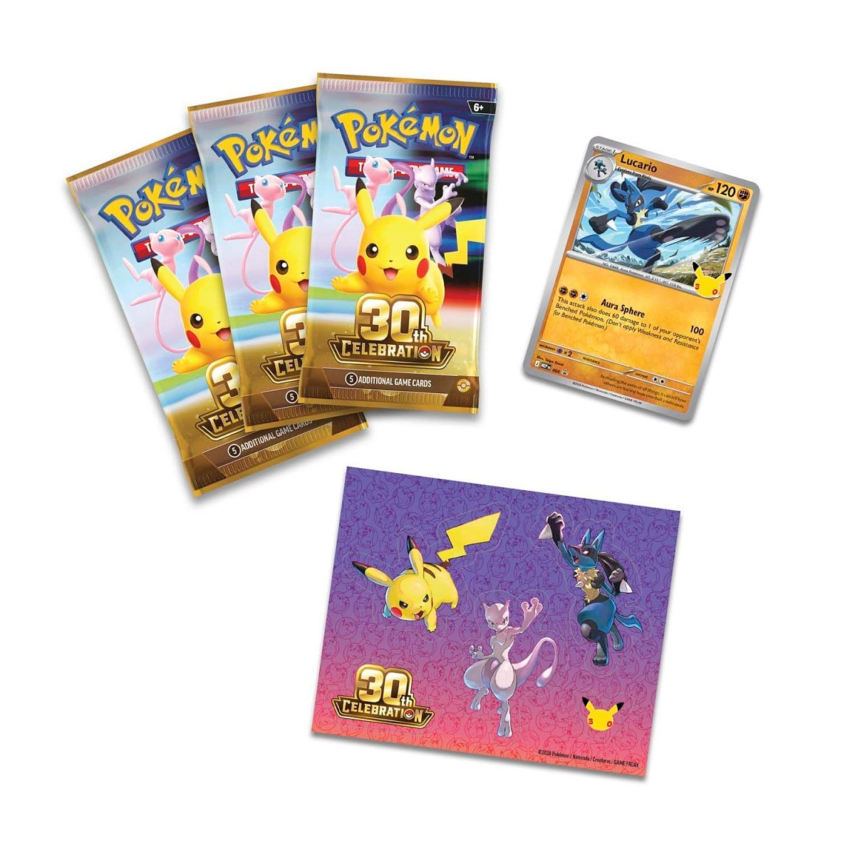 Pokémon TCG: 30th Celebration Tech Sticker Collection (Lucario) -Pre-Order