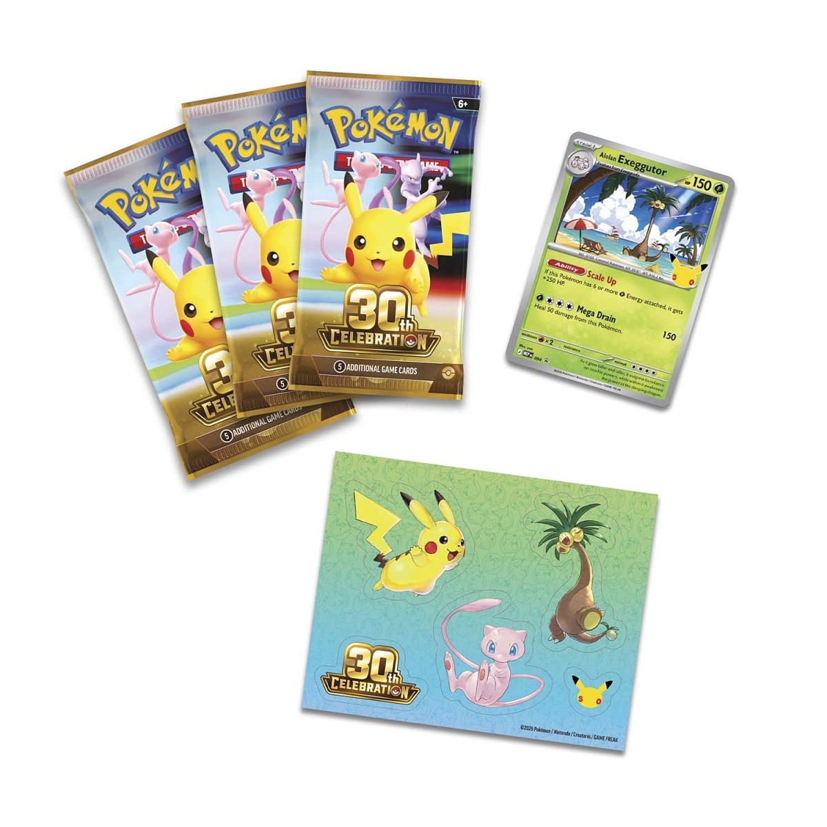 Pokémon TCG: 30th Celebration Tech Sticker Collection (Alolan Exeggutor) -Pre-Order