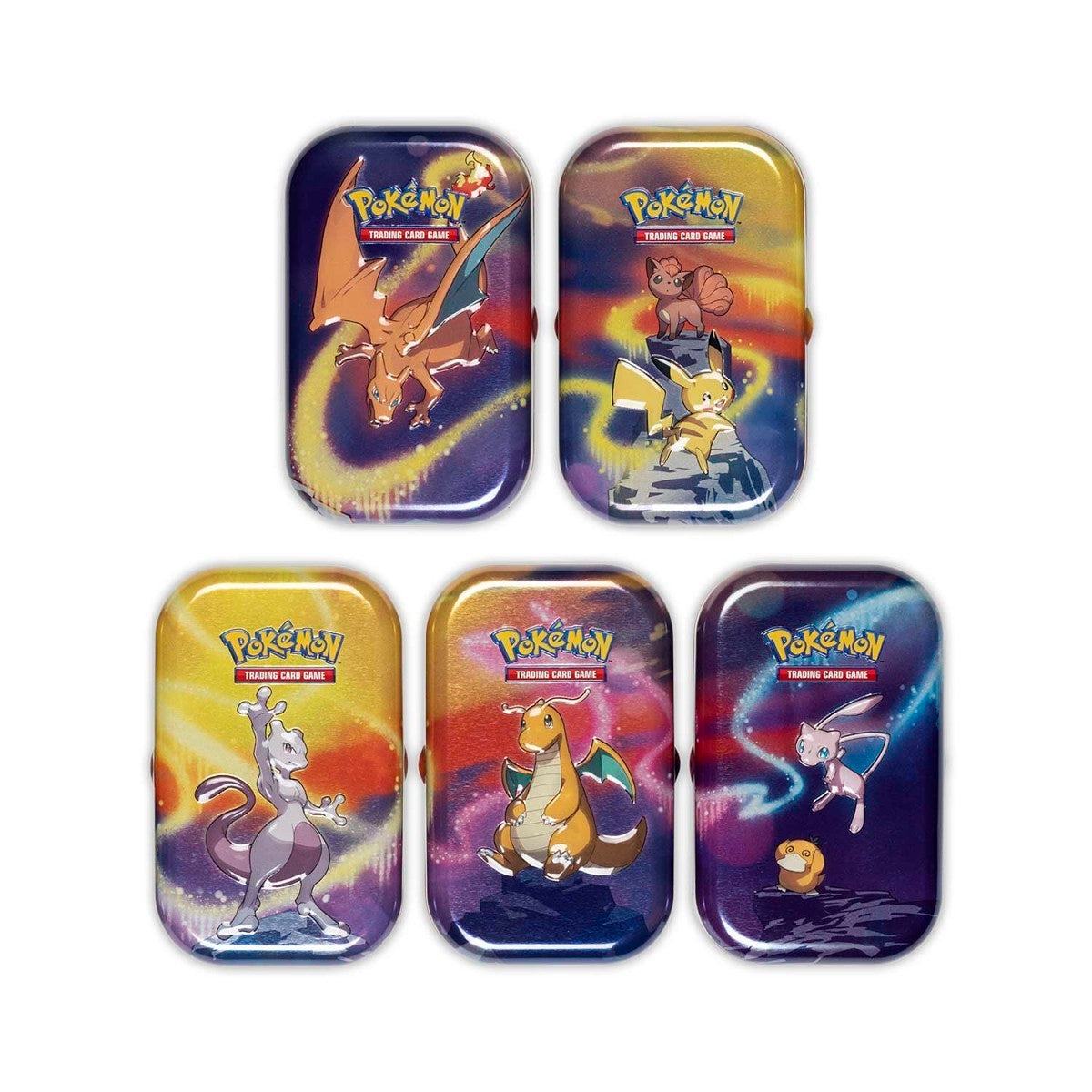 Kanto POWER Mini Tin Set (Evolving Skies + Fusion Strike) 5 Tins