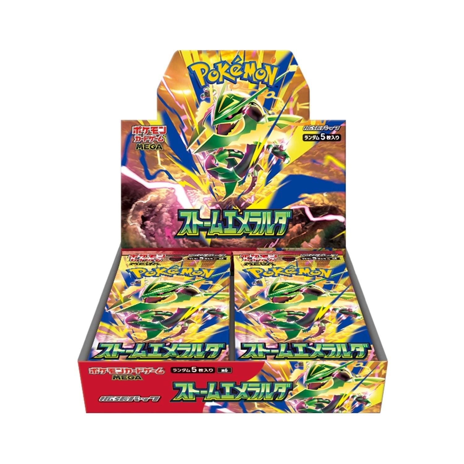 Japanese Pokemon TCG: MEGA Storm Emeralda Booster Box M6 Box No SHRINK WRAP