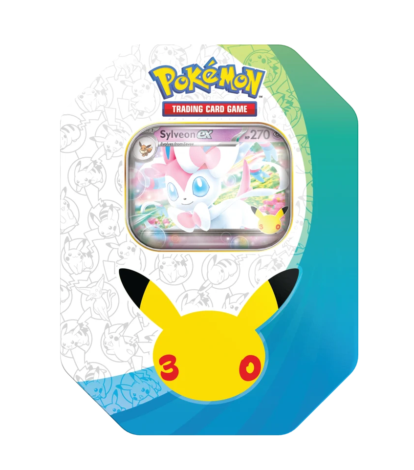 Pokemon 30th Anniversary Celebration Sylveon EX Tin